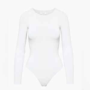 Aritzia Contour Crew Longsleeve Bodysuit White
